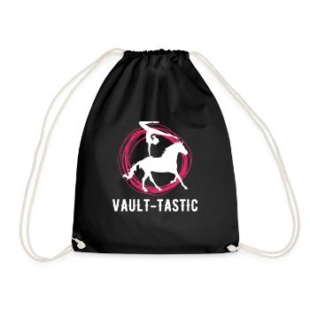 Vault-Tastic Horse Vaulting Voltagieren Shirt - Turnbeutel - Schwarz - Vorne
