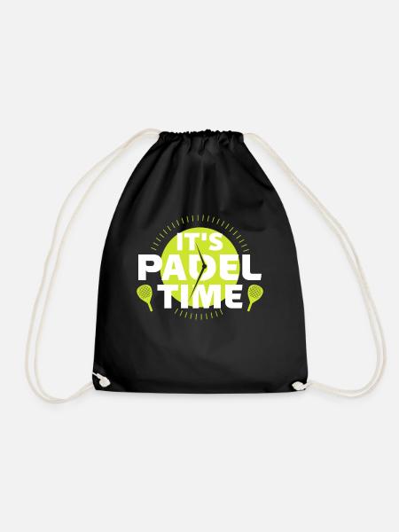 It's Padel Time Padel Zeit Noch eine Padel Game - Turnbeutel - Schwarz