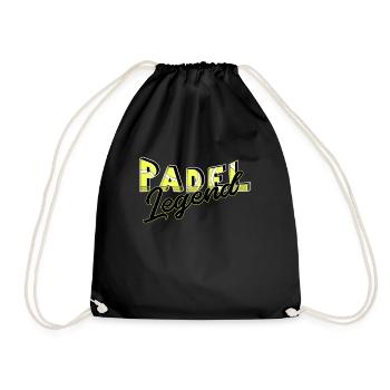 Padel Legende unter Padel Spieler für Padelturnier - Turnbeutel - Schwarz - Vorne