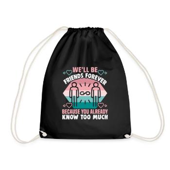 Cadeau d’amitié pour bon ami - Sac de sport léger - noir - Devant