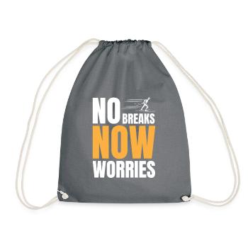 Cross-country biathlon cross-country skiers - Drawstring Bag - grey - Front