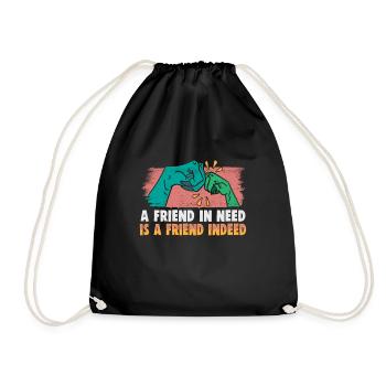 Cadeau d’amitié pour bon ami - Sac de sport léger - noir - Devant