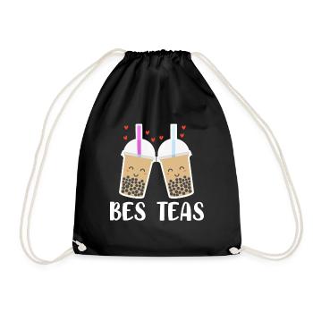 Bes Teas Shirt Cadeau Boba Tea Partner Look - Sac de sport léger - noir - Devant