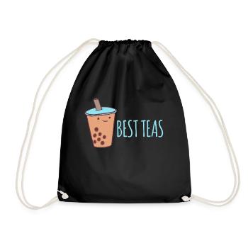 Boba Tea Boba Tea Partner Look - Drawstring Bag - black - Front