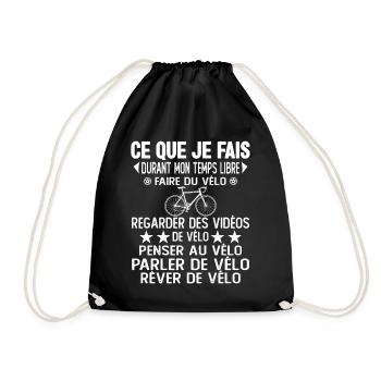 Ce Que Je Fais Pendant Mon Temps Libre Vélo - Sac de sport léger - noir - Devant