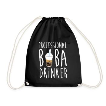 Boba Drinker Professionnel Chemise Bubble Tea - Sac de sport léger - noir - Devant