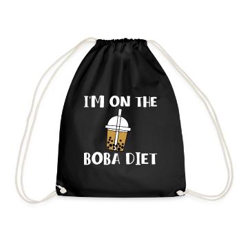 Dans le cadeau de chemise On The Boba Diet - Sac de sport léger - noir - Devant