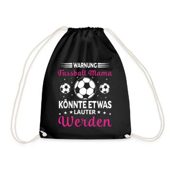 Avertissement Football Maman va crier fort - Sac de sport léger - noir - Devant
