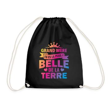 grand mere tu es la plus belle de la terre - Sac de sport léger - noir - Devant