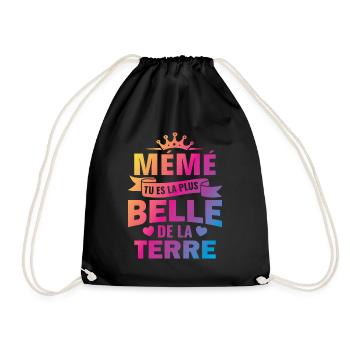 mémé tu es la plus belle de la terre - Sac de sport léger - noir - Devant