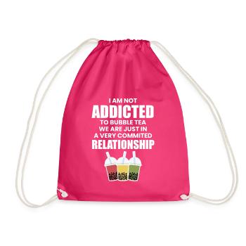 Je ne suis pas accro au cadeau de chemise Bubble Tea - Sac de sport léger - fuchsia - Devant