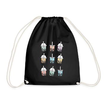 Boba Tea Bubble Tea Shirt Gift - Drawstring Bag - black - Front