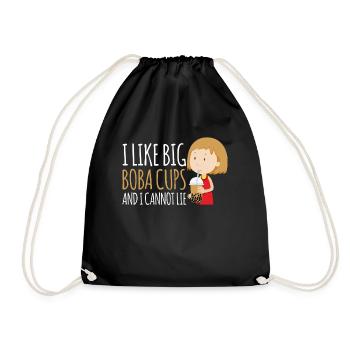 J’aime les grandes tasses Boba et je ne peux pas mentir Chemise Bubble - Sac de sport léger - noir - Devant