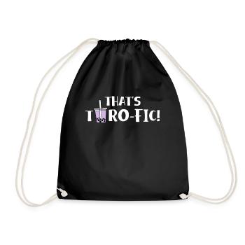 That´s Thro-fic Bubble Tea Shirt Boba - Turnbeutel - Schwarz - Vorne