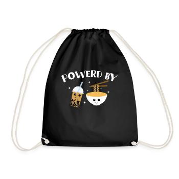 Propulsé par Boba Tea And Ramen - Sac de sport léger - noir - Devant