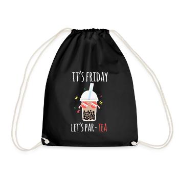 C’est vendredi Let ́s Part-TEA Shirt Bubble Boba Tee - Sac de sport léger - noir - Devant