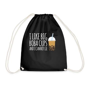 J’aime les grandes tasses Boba et je ne peux pas mentir Chemise Bubble - Sac de sport léger - noir - Devant