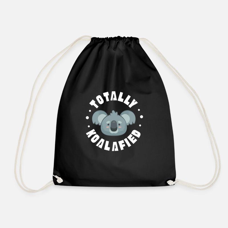 Koala Koalabär Australien Bär Geschenk - Turnbeutel - Schwarz