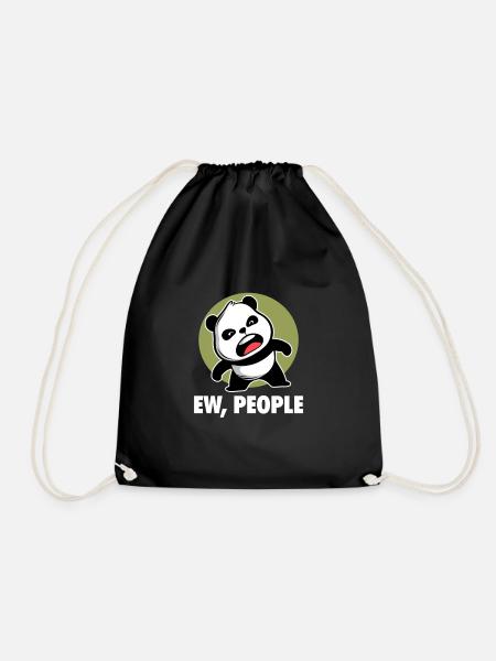 Panda Panda Ours Ours Animal Pandas Cadeau - Sac de sport léger - noir