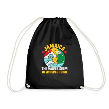 Jamaika Strandurlaub am Meer Design Strandmotiv - Turnbeutel - Schwarz - Vorne