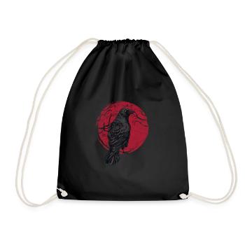 Raven - Drawstring Bag - black - Front