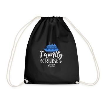 Kreuzfahrt 2022 Familie Kreuzfahrtschiff Geschenk - Turnbeutel - Schwarz - Vorne