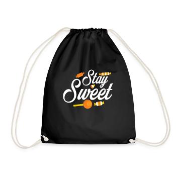 Stay Sweet Shirt Halloween Geschenk - Turnbeutel - Schwarz - Vorne