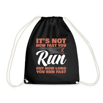 Cross-country biathlon cross-country skiers - Drawstring Bag - black - Front