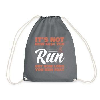 Cross-country biathlon cross-country skiers - Drawstring Bag - grey - Front