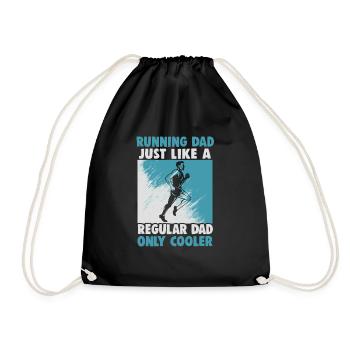 Running Marathon Runner Running - Drawstring Bag - black - Front