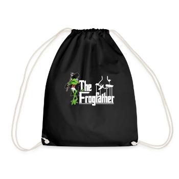 The Frogfather ist der grösse Frosch Fänger im - Turnbeutel - Schwarz - Vorne