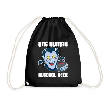 Une chemise vampire de bière d’alcool humain - Sac de sport léger - noir - Devant