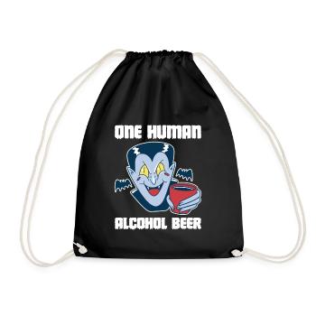 Une chemise vampire de bière d’alcool humain - Sac de sport léger - noir - Devant