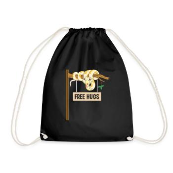 King python design for snake lovers - Drawstring Bag - black - Front