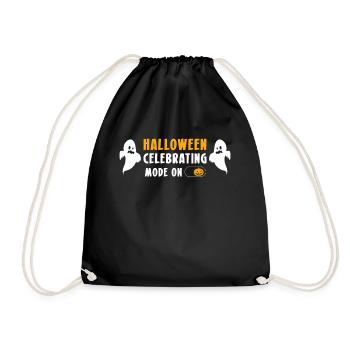 Halloween Celebrating Fashion On Shirt Gift - Drawstring Bag - black - Front