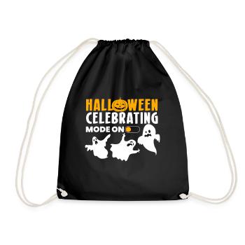 Halloween Celebrating Fashion On Shirt Gift - Drawstring Bag - black - Front
