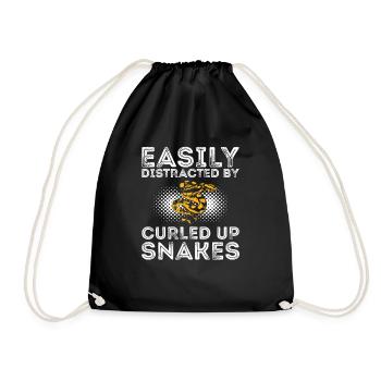 King python design for snake lovers - Drawstring Bag - black - Front