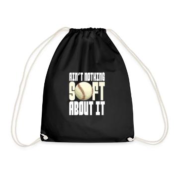 Softball Spieler Baseball Sport Pitcher Geschenk - Turnbeutel - Schwarz - Vorne