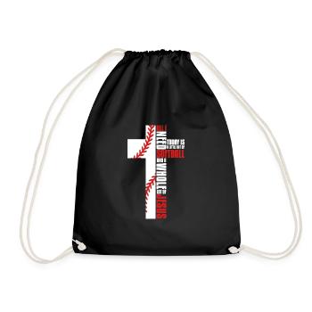 Softball Jésus Baseball Religion Sports Cadeau - Sac de sport léger - noir - Devant