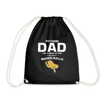 King python design pour les amateurs de serpents - Sac de sport léger - noir - Devant