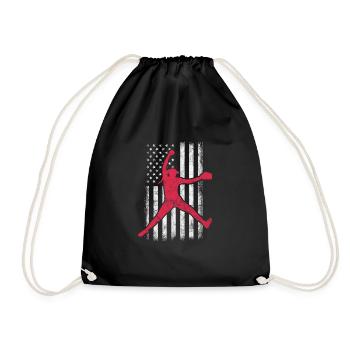 Softball États-Unis - Sac de sport léger - noir - Devant