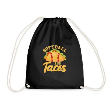 Softball Tacos Baseball Pitcher Sport Cadeau - Sac de sport léger - noir - Devant