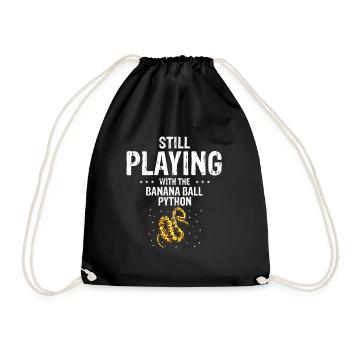 King python design for snake lovers - Drawstring Bag - black - Front
