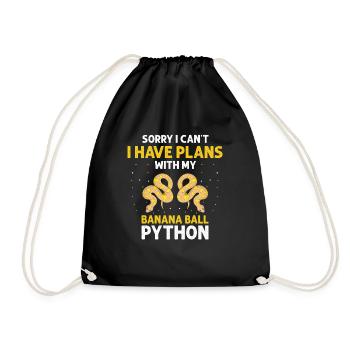 King python design for snake lovers - Drawstring Bag - black - Front
