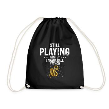 King python design for snake lovers - Drawstring Bag - black - Front