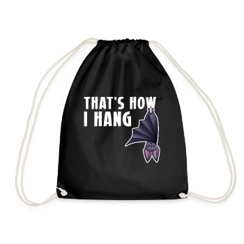 That's How I Hang Shirt Bat Vampire - Drawstring Bag - black - Front
