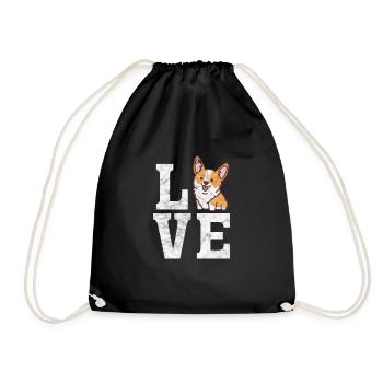 Welsh Corgi Dog Dog Dog Race Cadeau - Sac de sport léger - noir - Devant