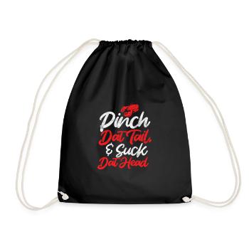 Languste Langusten Meeresfrüchte Krebs Geschenk - Turnbeutel - Schwarz - Vorne