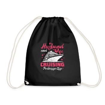 Croisière Mariage Mari Femme Mariage Cadeau - Sac de sport léger - noir - Devant