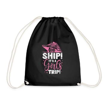 Cruise Cruise Ship Holiday Ship Gift - Drawstring Bag - black - Front